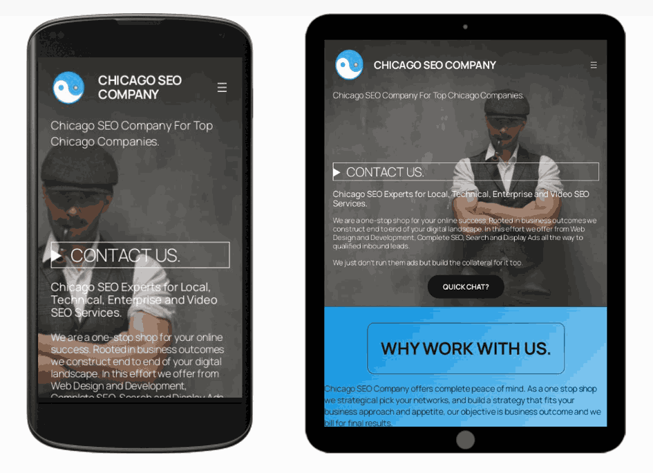 website design and development example screenshot